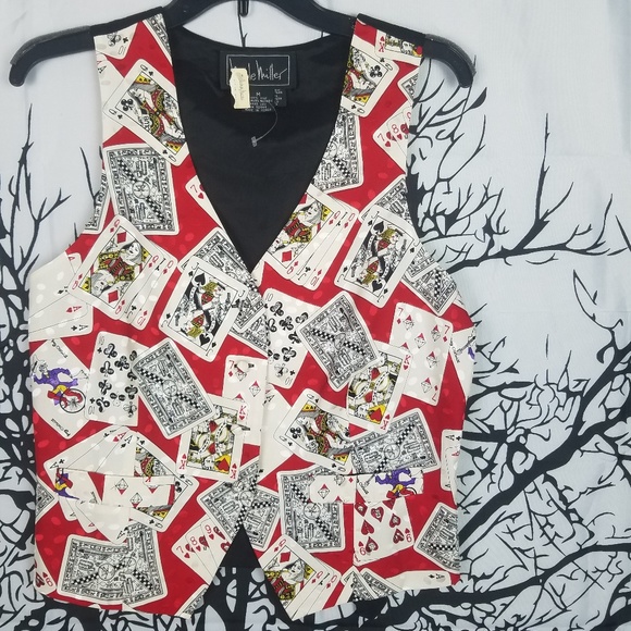 Nicole Miller Jackets & Blazers - {NWT} Nicole Miller | Vintage  Card Vest Silk  med